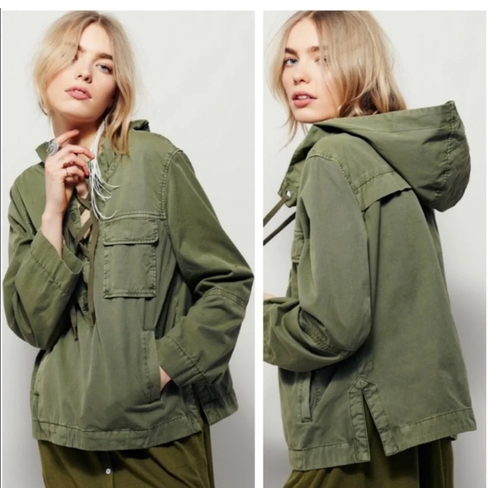FREE People Safari Army Green Pullover - Picture 1 of 12
